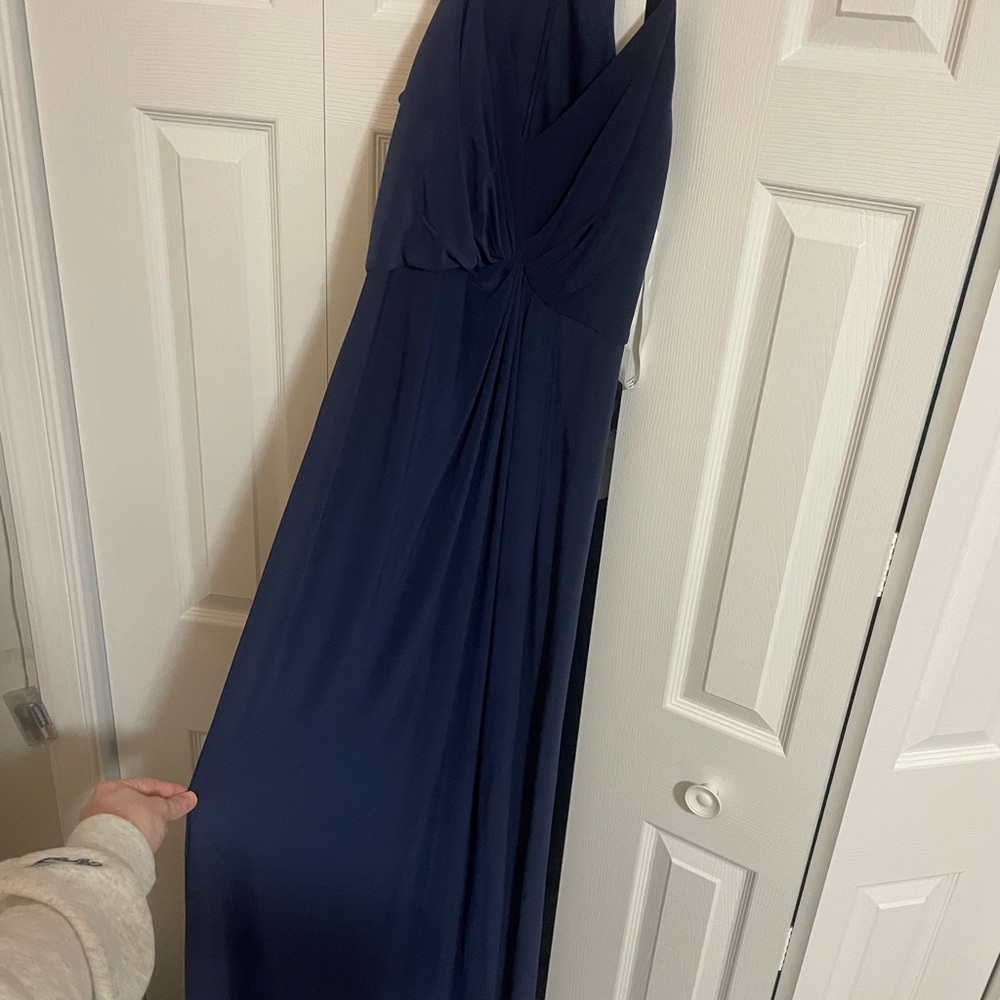 Navy Blue Bridesmaids Maxi Dress